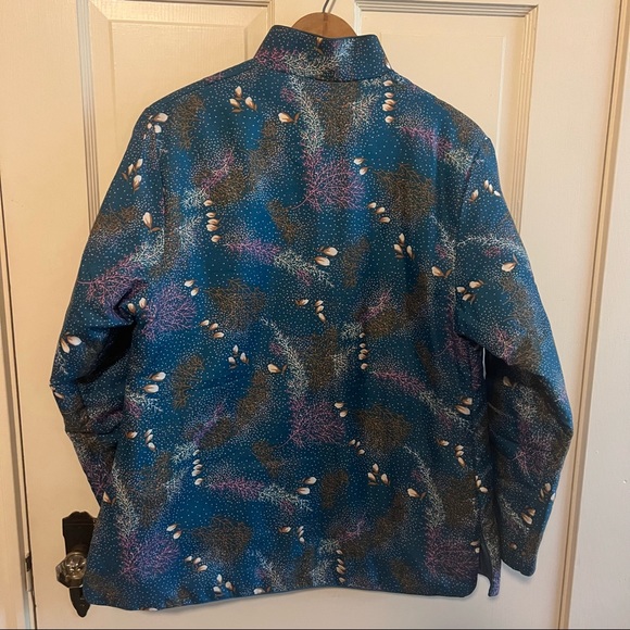 Quilted Mandarin Collar Jacket w Frog Closure Sz M - Picture 3 of 6